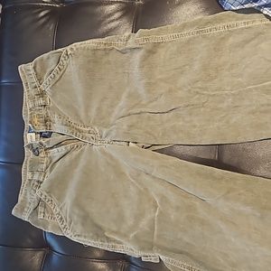 2 piece Gap Carpenter corduroys and beige and children's place plaid shirt blue